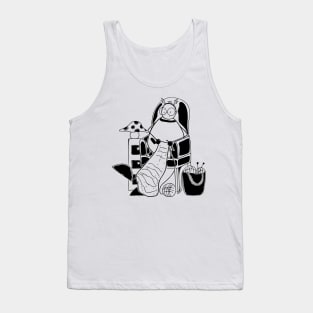 Crochet doodle minmalist line art Tank Top